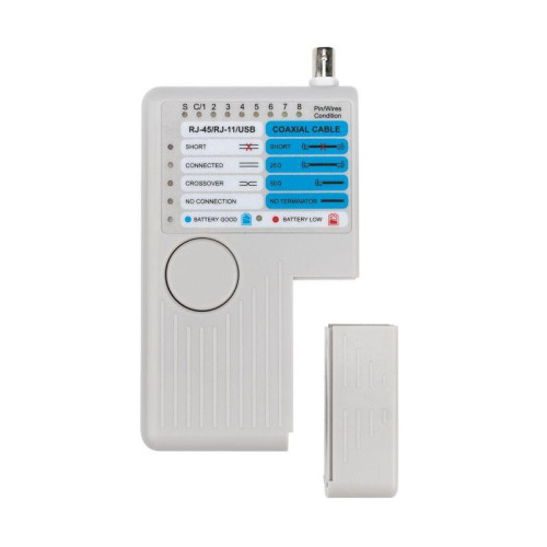 Тестер кабеля универс. RJ-45+RJ-11+RJ-12+USB+BNC (HT-2468B) REXANT 12-1003