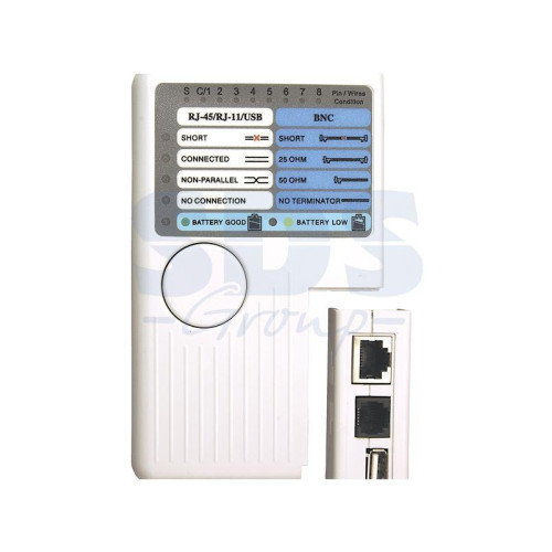 Тестер кабеля универс. RJ-45+RJ-11+RJ-12+USB+BNC (HT-2468B) REXANT 12-1003