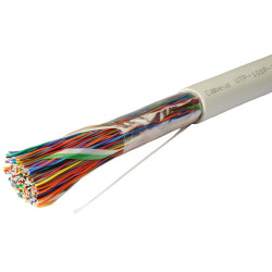 Кабель витая пара UTP (U/UTP) кат.3 100 пар 24 AWG ОЖ solid PVC нг(А)-LS Cabeus 7284c