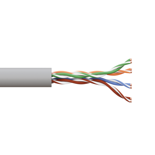 Кабель витая пара U/UTP кат.5E 4 пары 24 AWG solid LSZH нг(А)-HF сер. TERACOM PRO EKF TRP-5EUTP-04LSH-GY-IN3