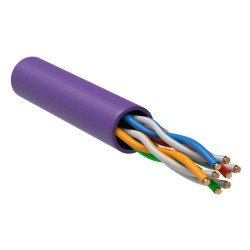 Кабель витая пара U/UTP кат.5E 4х2х24AWG solid LSZH фиолет. (уп.305м) ITK LC1-C5E04-126