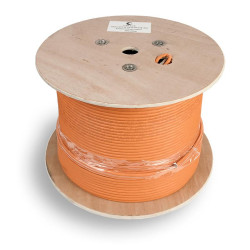 Кабель витая пара S/FTP кат.6a 4х2х23AWG solid LSZH нг(А)-HF SFTP-4P-Cat.6a-SOLID-IN-LSZH оранж. (уп.305м) Cabeus 7468c