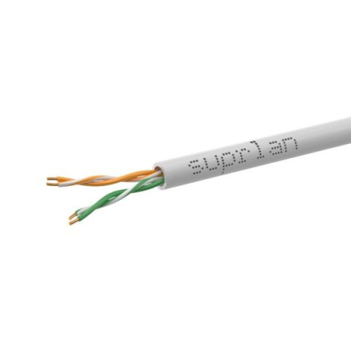 Кабель витая пара U/UTP кат.5E 2х2х24AWG solid Cu PVC In. Median 500м (м) SUPRLAN 01-0225-4