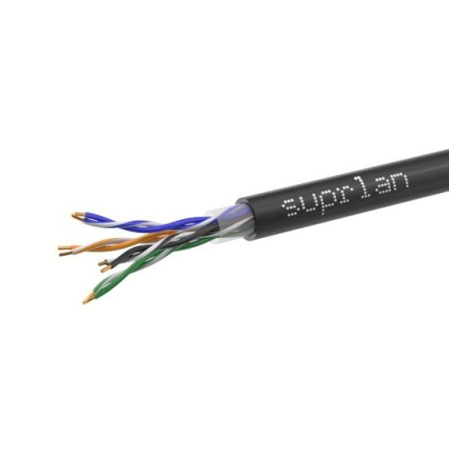 Кабель витая пара U/UTP кат.5E 4х2х24AWG solid Cu PE Out. Median 305м (м) SUPRLAN 01-0335-1