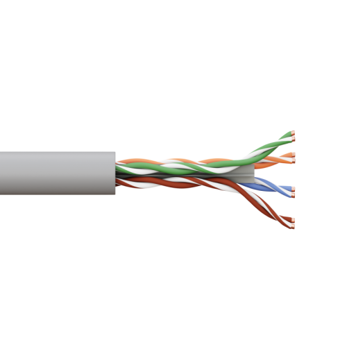 Кабель витая пара U/UTP кат.6 4 пары 23 AWG solid LSZH нг(А)-HF сер. (уп.305м) TERACOM PRO EKF TRP-6UTP-04LSH-GY-IN3