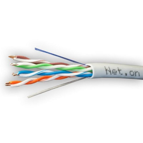 Кабель витая пара U/UTP кат.5E 4х2х24AWG solid CCA PVC In. 100м (м) Net.on 01-0330