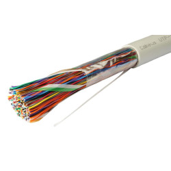 Кабель витая пара UTP (U/UTP) кат.3 50 пар 24 AWG ОЖ solid PVC нг(А)-LS Cabeus 7282c