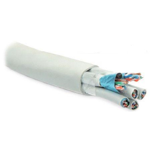 Кабель витая пара экранир. F/UTP кат.5 24 пары 4пары (24 AWG)х6 ОЖ solid кажд. 4х парник: экран-фольга и LSZH LSZH нгА-HF -20град.C-+60град.C FUTP24W-C5-S24-IN-LSZH-GY FTP24W-C5-SOLID-IN-LSZH сер. Hyperline 46323