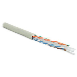 Кабель витая пара U/UTP кат.6 4х2х23AWG solid LSZH нг(А)-HF UUTP4-C6-S23-IN-LSZH-GY-305 сер. (уп.305м) Hyperline 42048