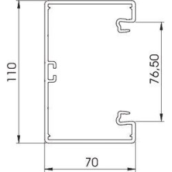 Кабель-канал 110х70 L2000 пластик GK70110RW бел. OBO 6274300