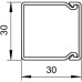 Мини-канал 30х30 L2000 WDK30030LGR свет. сер. (дл.2м) OBO 6026796