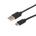 Шнур micro USB (male) - USB-A (male) 1.8м черн. Rexant 18-1164-2