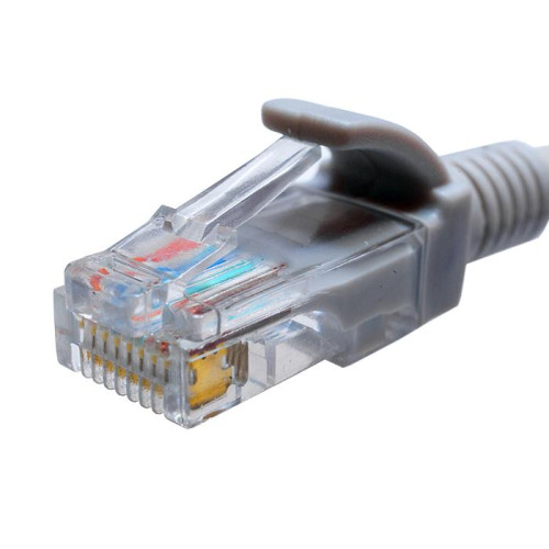 Патч-корд UTP 5e 4х2 26AWG (7х0.16мм) Cu LSZH 5м сер. SUPRLAN 10-0145