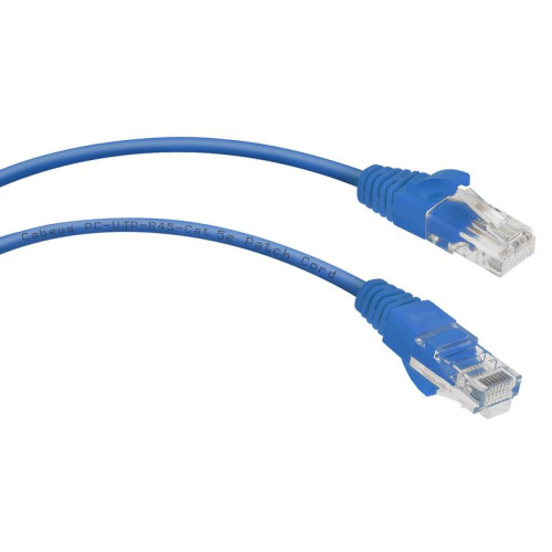 Патч-корд кат.5E U/UTP неэкранир. 2хRJ45/8p8c PVC PC-UTP-RJ45-Cat.5e-0.3m-BL 0.3м син. Cabeus 7662c