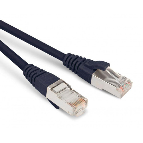 Патч-корд кат.5E F/UTP экранир. LSZH PC-LPM-STP-RJ45-RJ45-C5e-0.5M-LSZH-BK 0.5м черн. Hyperline 230085