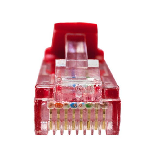 Патч-корд UTP 5e 4х2 26AWG (7х0.16мм) Cu LSZH 5м красн. SUPRLAN 10-0155