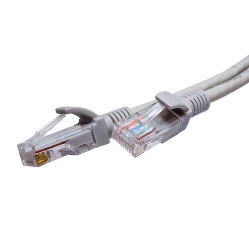 Патч-корд UTP 5e 4х2 26AWG (7х0.16мм) Cu LSZH 5м сер. SUPRLAN 10-0145