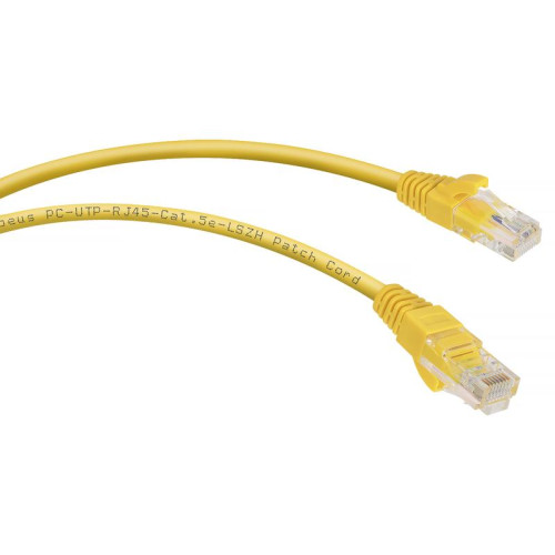 Патч-корд кат.5E U/UTP неэкранир. 2хRJ45/8p8c LSZH PC-UTP-RJ45-Cat.5e-3m-YL-LSZH 3м желт. Cabeus 9500c