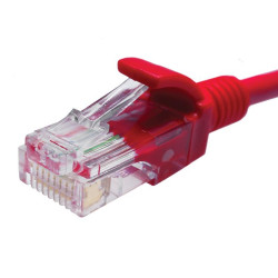 Патч-корд UTP 5e 4х2 26AWG (7х0.16мм) Cu LSZH 3м красн. SUPRLAN 10-0154