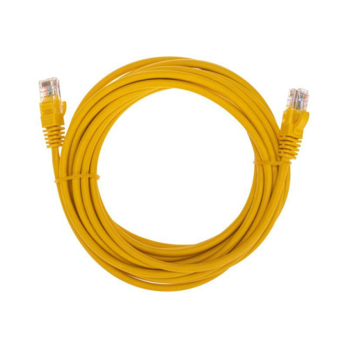 Патч-корд U/UTP CAT 5e RJ45-RJ45 26AWG LSZH желт. 5м Rexant 02-0105-5