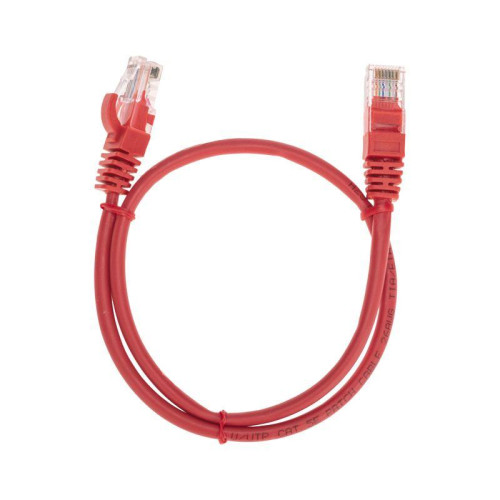 Патч-корд U/UTP CAT 5e RJ45-RJ45 26AWG LSZH красн. 0.5м Rexant 02-0103-05