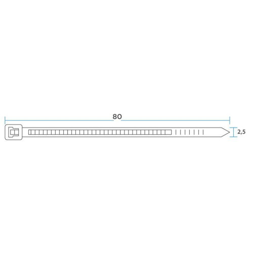 Хомут кабельный 2.5х80 нейл. бел. (уп.100шт) Rexant 07-0080