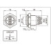 Кнопка антивандальная d16 Б/Фикс (2с винт) OFF-(ON) выпуклая (A16-A3) Rexant 36-3231