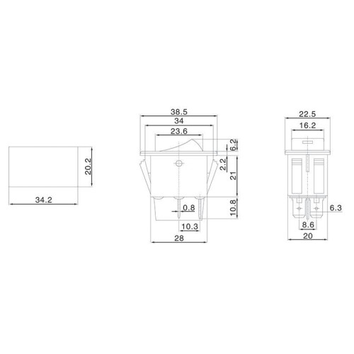 Выключатель клавишный 12В 35А (4с) ON-OFF с желт. LED подсветкой (ASW-17D) Rexant 36-4442