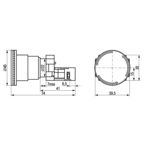 Кнопка грибовидная XB2-BS NC красн. Rexant 36-5543