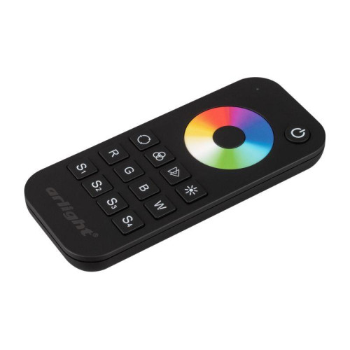 Пульт SMART-R28-RGBW Black (1 зона 2.4G) (IP20 пластик) Arlight 023479