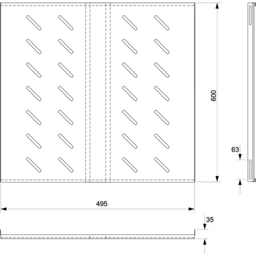 Полка перфорированная SH-J018-FC-800m-100KG-BK 19дюйм Г=600мм для напольн. шкафов с Г=800мм усил. до 100кг черн. RAL 9004 Cabeus 8623c