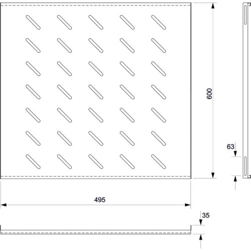 Полка 19дюйм SH-J018-FC-800m Г=600мм перфор. для напольных шкафов Г=800мм Cabeus 7166c