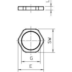 Контргайка Dмонтаж. отв. 25 116 M25 SGR PA OBO 2048787