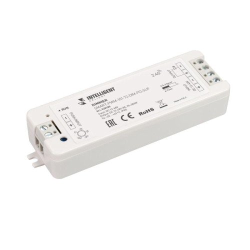 Диммер SMART-PWM-101-72-DIM-PD-SUF (12-48В 1х8А SS 2.4G) (IP20 пластик) INTELLIGENT ARLIGHT 038180