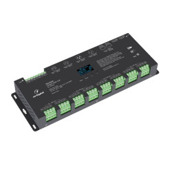 Декодер SMART-DMX-SUF (12-24В 24х5А XLR3 RJ45) (IP20 металл) Arlight 033769