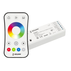 Диммер SMART-SET-PWM-104-52-RGBW-SUF White 12-24В 4х4А ПДУ RING 10 кнопок 2.4G IP20 пластик INTELLIGENT ARLIGHT 036187