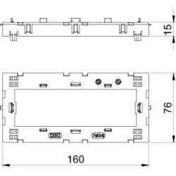 Рамка Modul45 монтажная 71MT3 45-2 полиамид сер. OBO 6288574