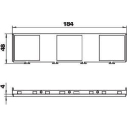 Рамка Modul45 монтажная для розетки MT45V 3 OBO 7408672