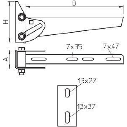 Кронштейн настен./регулируемый AWV 51 FT OBO 6419593