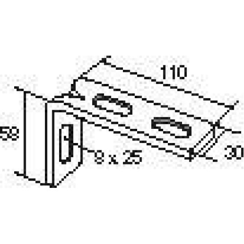 Уголок CEQ100 58х30 L110 сталь CABLOFIL CM557300