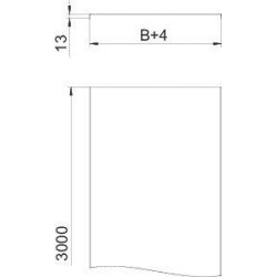 Крышка для лотка осн.400 L3000 сталь 1мм DRLU 400 FS оцинк. OBO 6052405