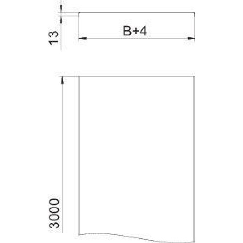 Крышка для лотка осн.200 L3000 сталь 1мм DRLU 200 DD цинк-ламель OBO 6052650