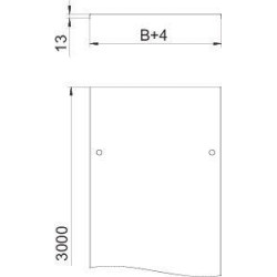 Крышка для лотка осн.75 L3000 сталь 1мм DRL 075 FS с поворотным фиксатором оцинк. OBO 6052029