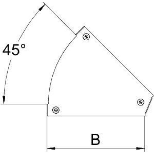 Крышка угловой секции 45град. 200мм DFBM 45 200 DD OBO 7138404