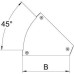 Крышка угловой секции 45град. 200мм DFBM 45 200 DD OBO 7138404