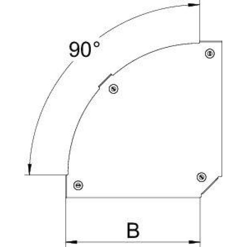 Крышка для угла горизонтального 90град. осн.100 DFBM 90 100 DD OBO 7138540