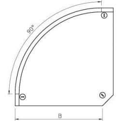 Крышка для угла горизонтального 90град. осн.300 DFB 90 300 FS OBO 7129653