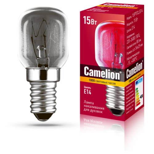 Лампа накаливания MIC 15/PT/CL/E14 для духовок Camelion 12979