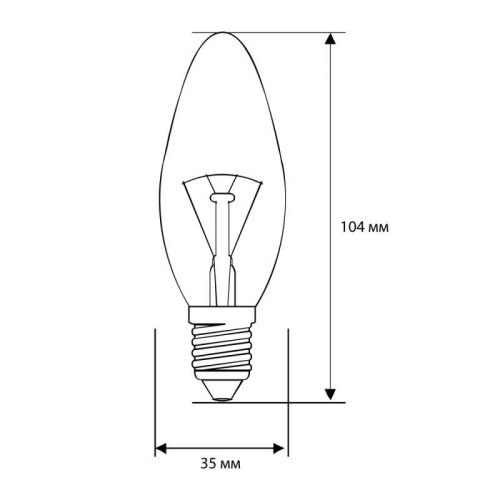 Лампа накаливания MIC B FR 60Вт E14 Camelion 9866