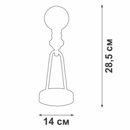 Светильник настольный 1хE27 макс. 60Вт Vitaluce V4370-1/1L